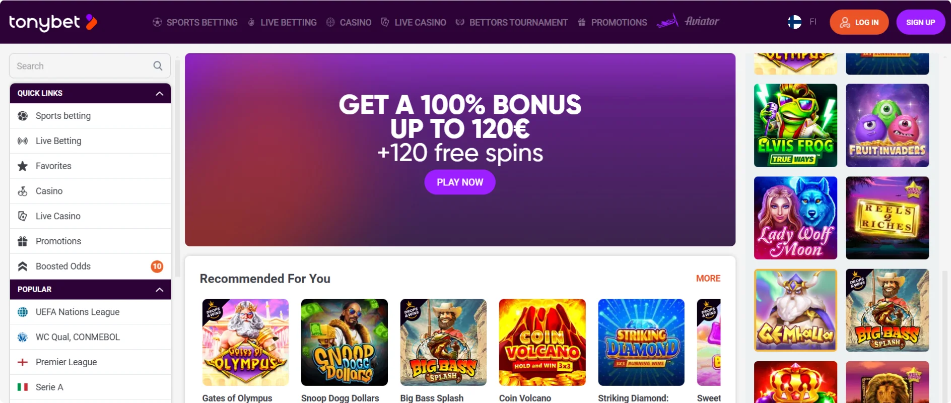 TonyBet Bonustarjoukset TonyBet Bonustarjoukset
